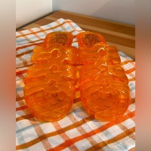 2/30$ 🛍️ 80’s Orange Jelly Sandals Girlhoodcore, Festival. FUN